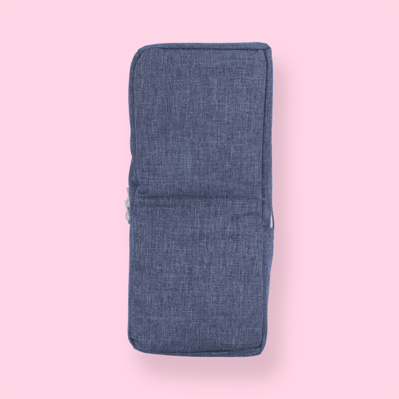 Stationery Pal Stand Up Pencil Case - Dark Blue + Gray Side