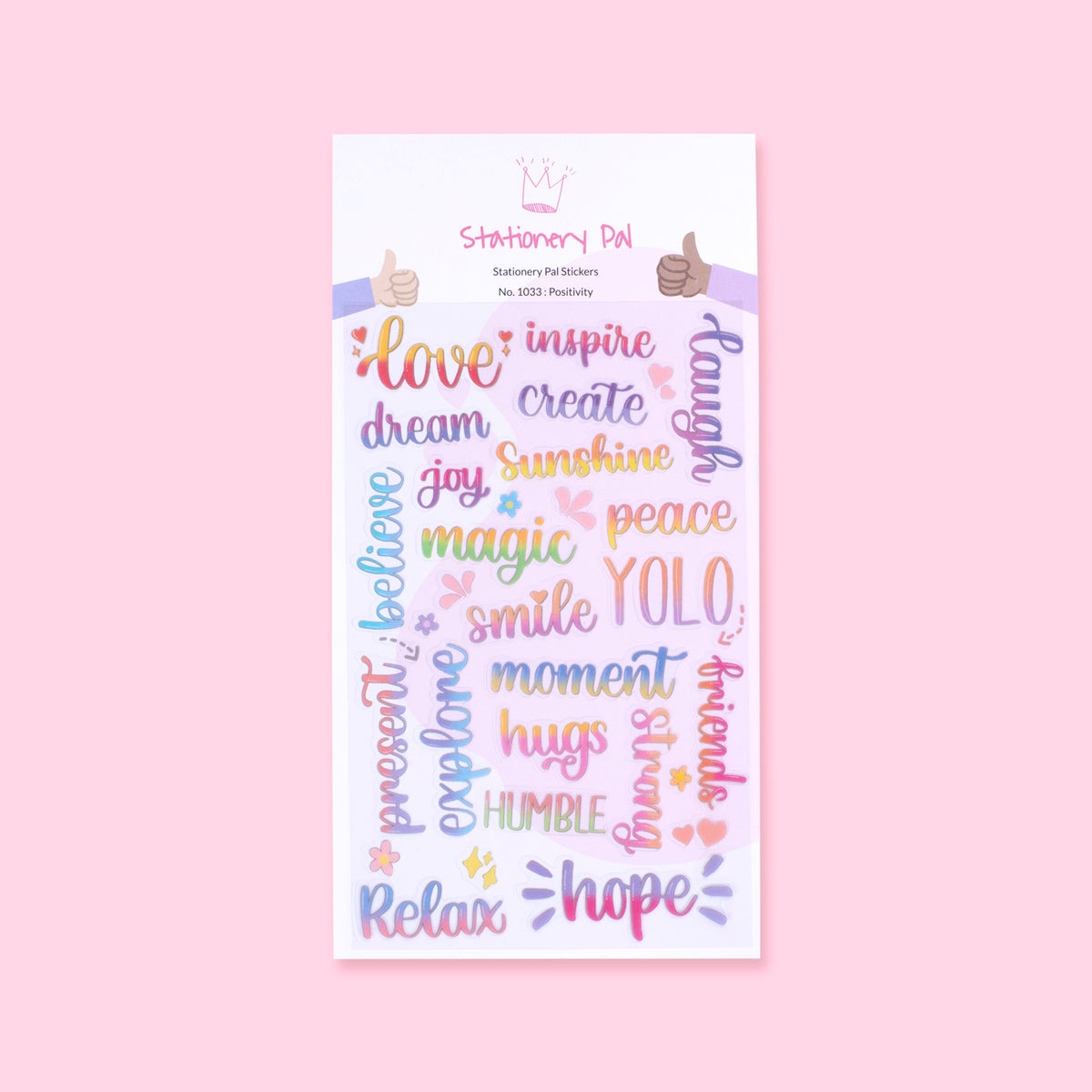 English Letters Sticker - Rose Gold — Stationery Pal