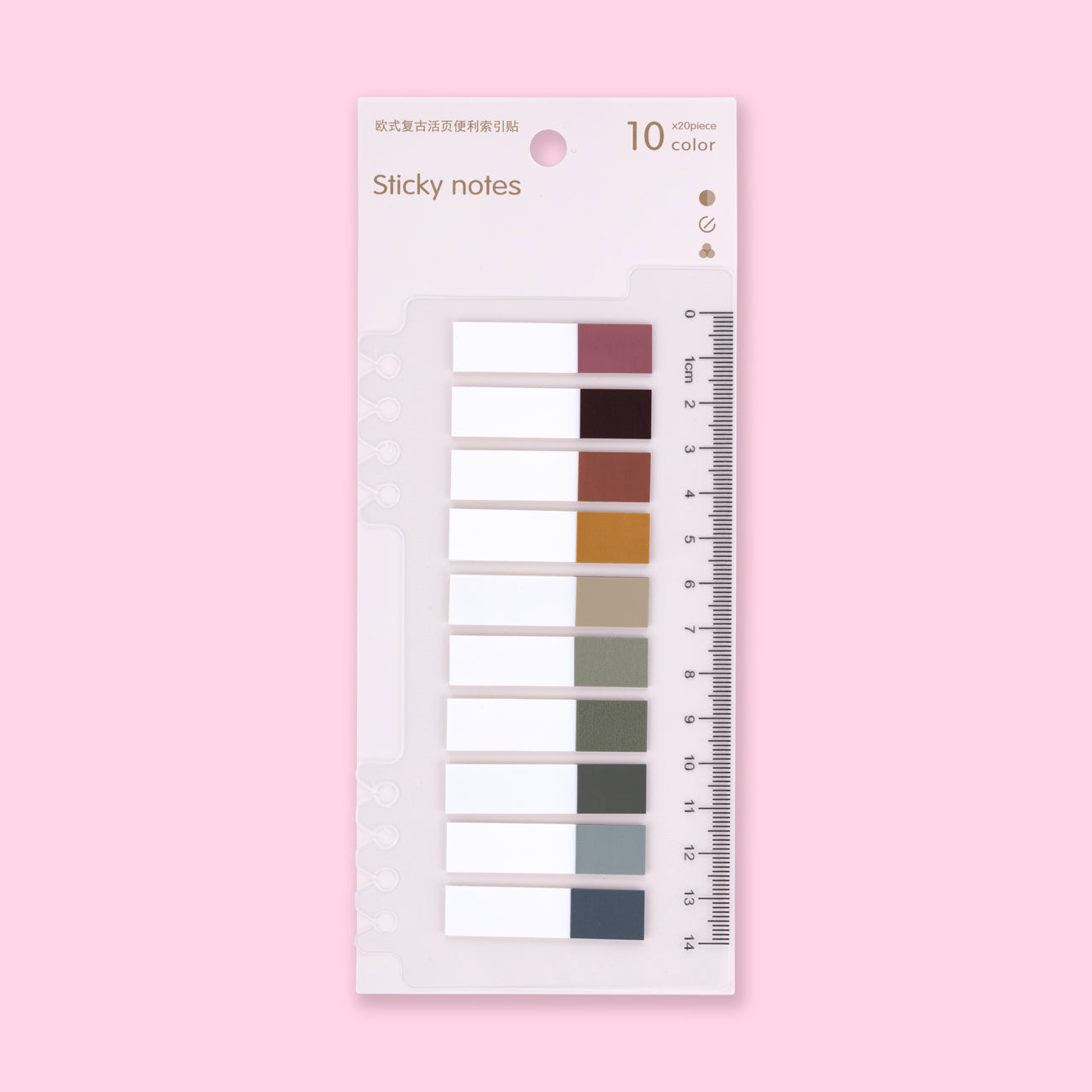 Tag Sticky Notes with Ruler - Set of 10 - Vintage Rectangle ...