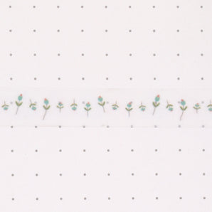 Thin Washi Tape - Green Flower - Stationery Pal