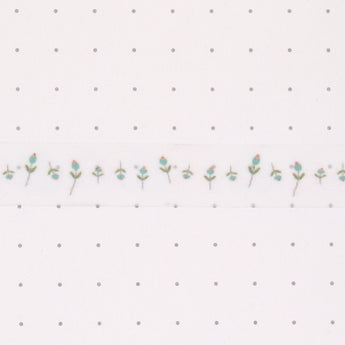 Thin Washi Tape - Green Flower - Stationery Pal