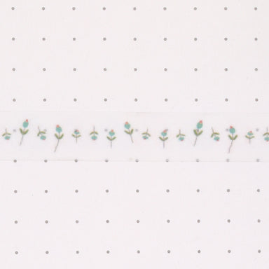 Thin Washi Tape - Green Flower