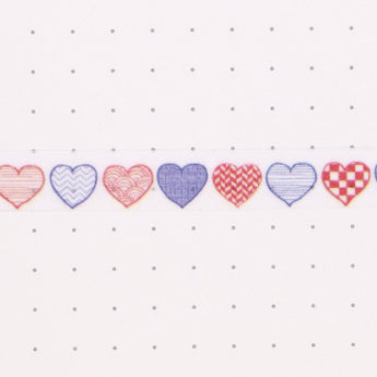 Thin Washi Tape - Heart - Stationery Pal