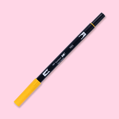 Tombow Dual Brush Pen - 985 - Chrome Yellow - Stationery Pal