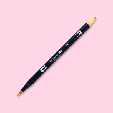 Tombow Dual Brush Pen - 991 - Light Ochre - Stationery Pal