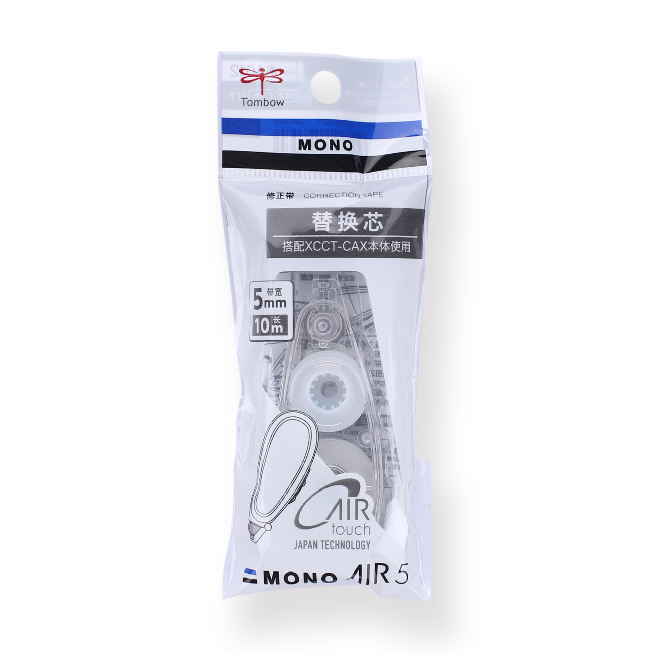 Tombow MONO Air 5 Correction Tape Refill - 5 mm × 10 m - Stationery Pal