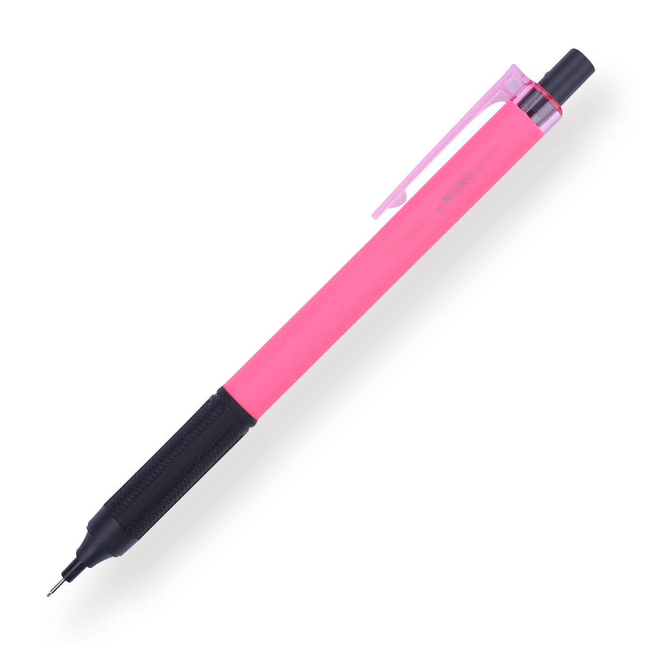 Tombow MONO Graph Lite Mechanical Pencil - 0.5 mm - Neon Pink Body - Stationery Pal