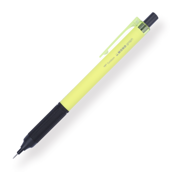 Tombow MONO Graph Lite Mechanical Pencil - 0.5 mm - Neon Yellow Body - Stationery Pal