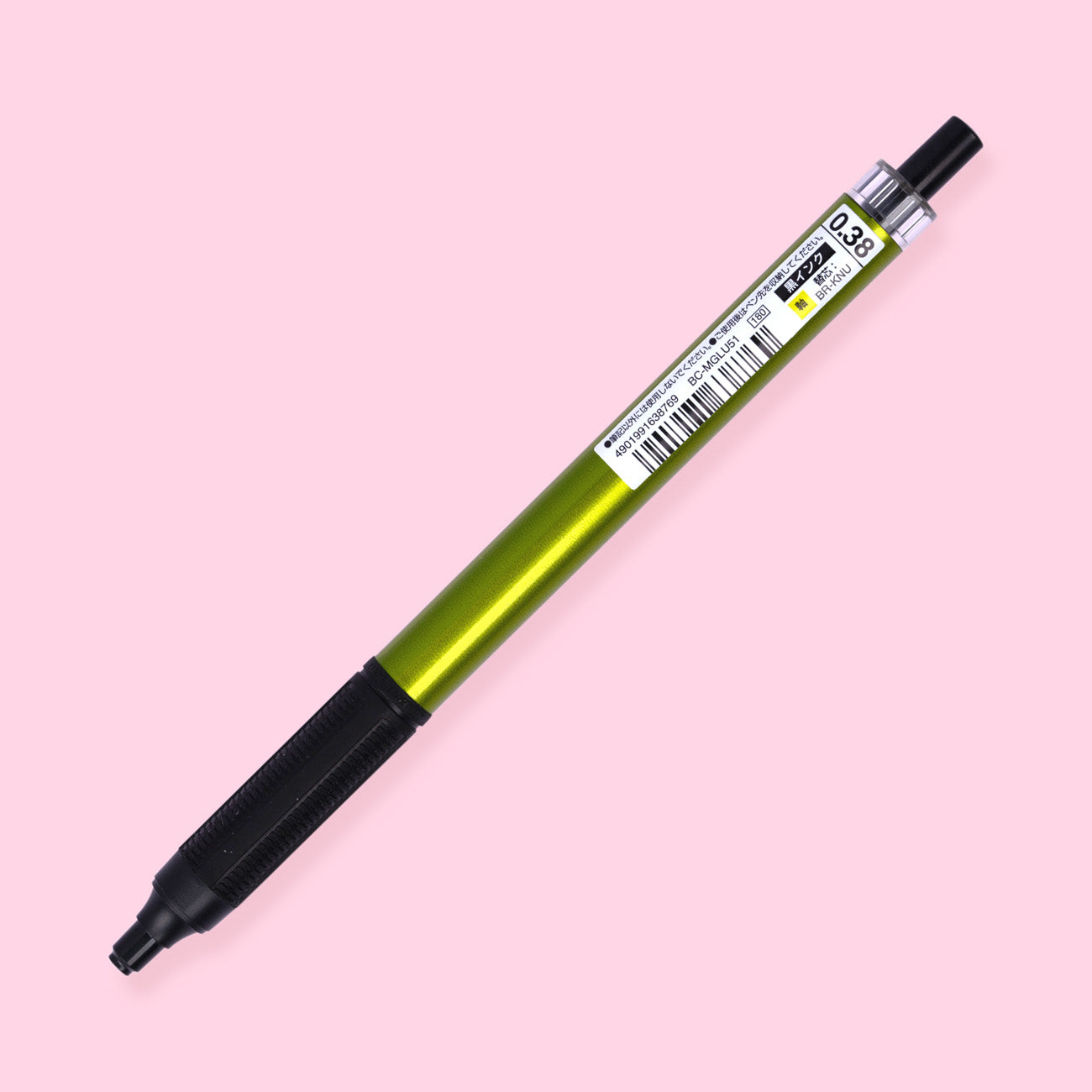 Tombow MONO Graph Lite Oil-Based Ballpoint Pen - Lime - Black Ink - 0.38 mm