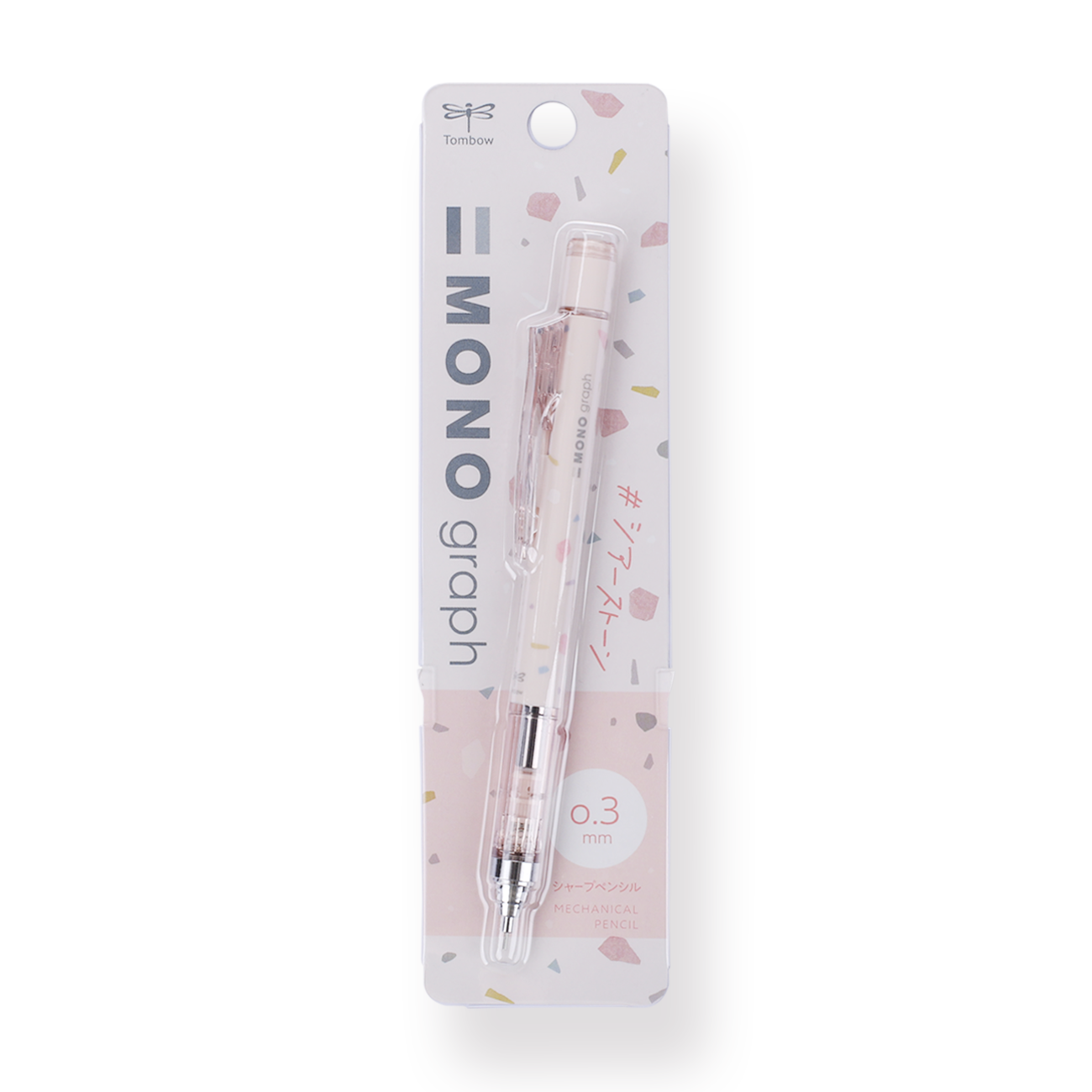 Tombow MONO Graph Mechanical Pencil - Sheer Stone 2023 - 0.3 mm - Pink Beige - Stationery Pal