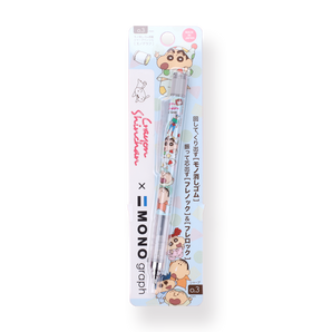 Tombow MONO Graph x Crayon Shin-chan Mechanical Pencil - 0.3 mm - Blue Body - Stationery Pal