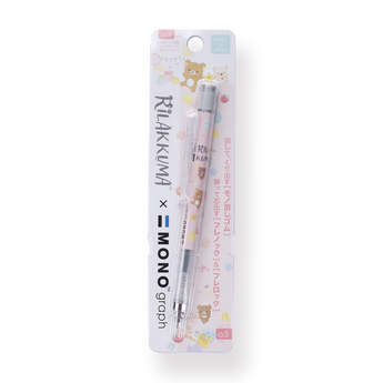 Tombow MONO Graph x Rilakkuma Mechanical Pencil - 0.5 mm - Pink Body - Stationery Pal