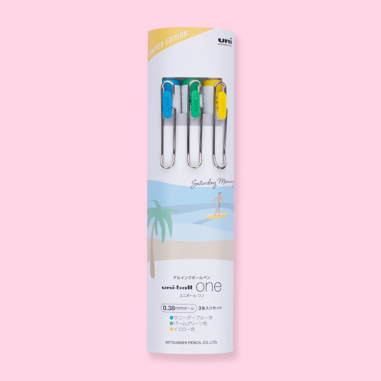 Uni-Ball One Weekend Limited Edition Gel Pen Set - 0.38 mm - Saturday  Morning