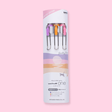 Uni-Ball One Weekend Limited Edition Gel Pen Set - 0.5 mm - Sunday Evening - Stationery Pal