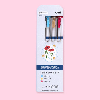 Uni-ball Autumn/Winter Limited Gel Pen - 3 Colors Winter Set - 0.38 mm