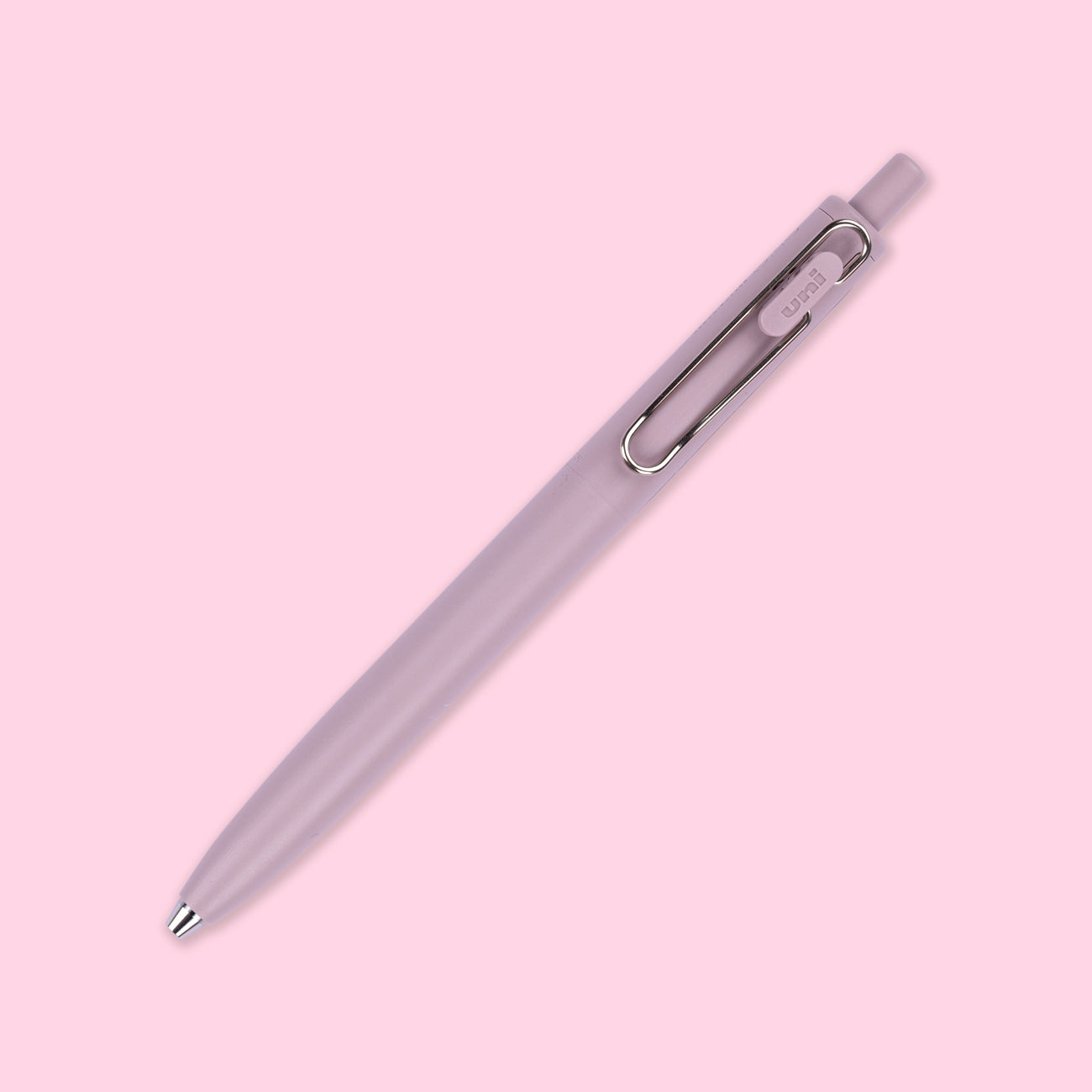 Stationery Pen, Pink With Rose Gold Tirm l Clickable Pen