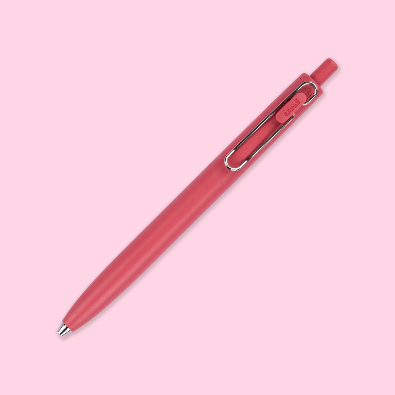 Uni-ball One F 0.5 mm Gel Pen - Fade Red - Black Ink 