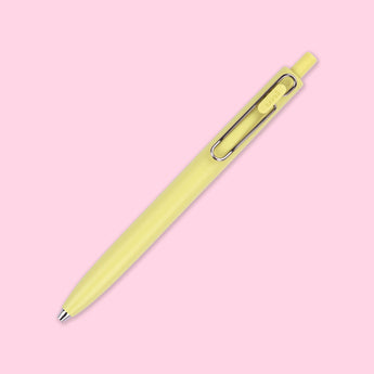 Uni-ball One F Gel Pen - 0.38 mm - Fade Yellow - Black Ink - Stationery Pal