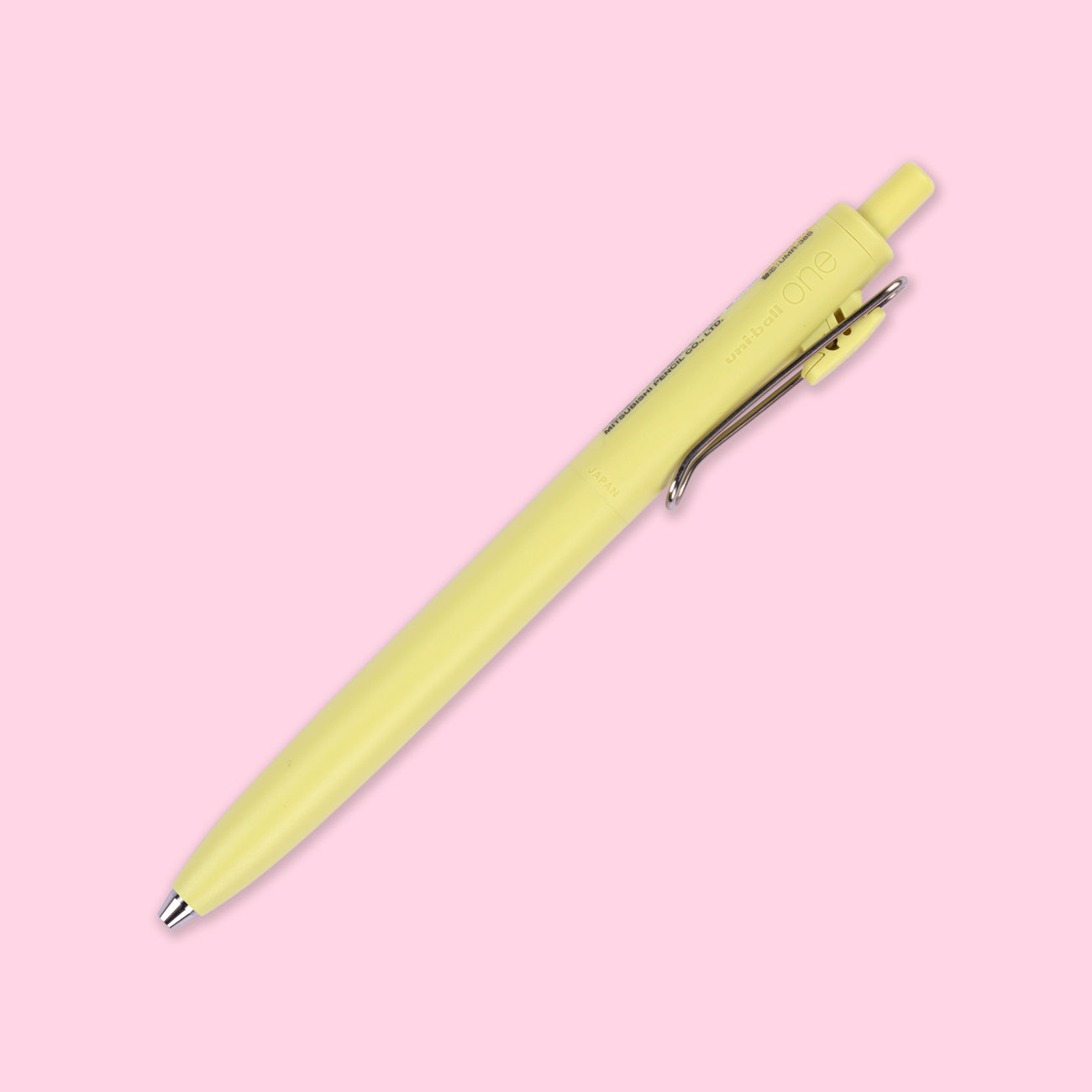 Uni-ball One F Gel Pen - 0.38 mm - Fade Yellow - Black Ink