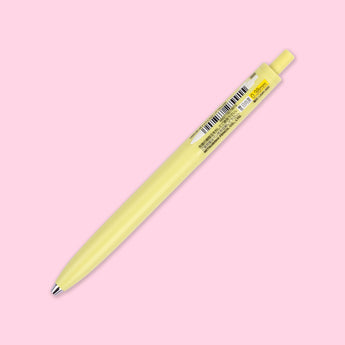 Uni-ball One F Gel Pen - 0.38 mm - Fade Yellow - Black Ink - Stationery Pal