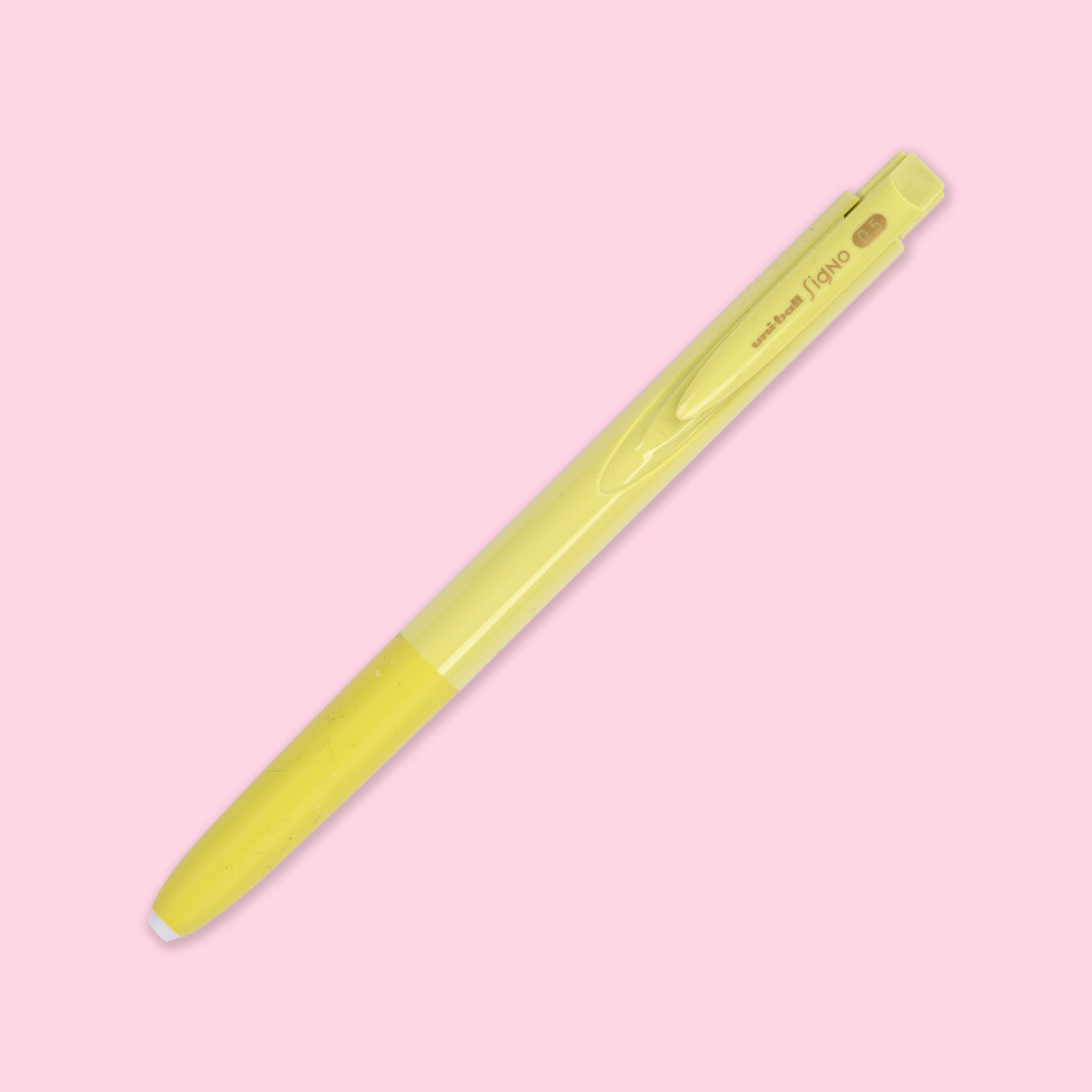 Uni-ball Signo RT1 UMN-155NC Gel Pen -  0.5mm - Lemon Yellow - Black Ink
