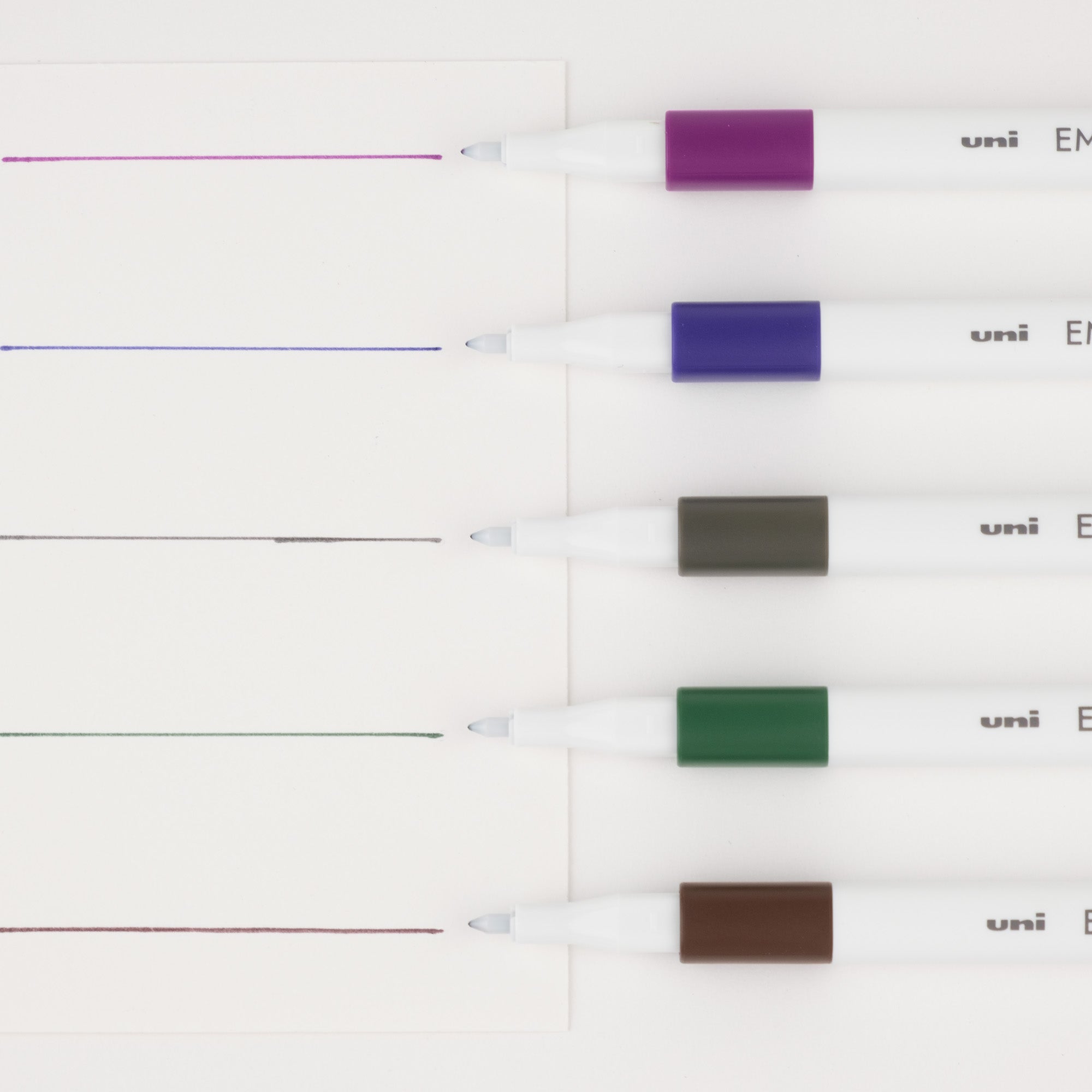 Uni Emott Ever Fine Marking Sign Pen - 0.4 mm - 5 Color Set - No.3 Vintage Color