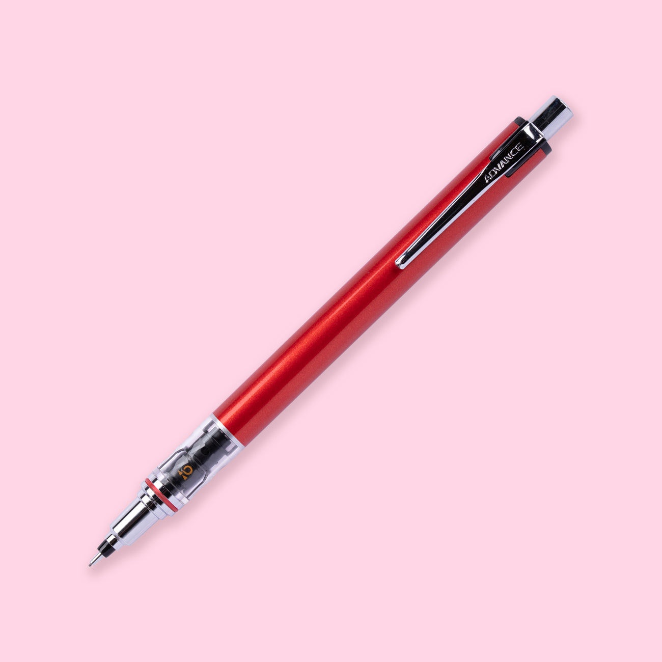 Uni Kuru Toga Mechanical Pencil 0.5 mm: Auto Rotating Leads - Red - Stationery Pal