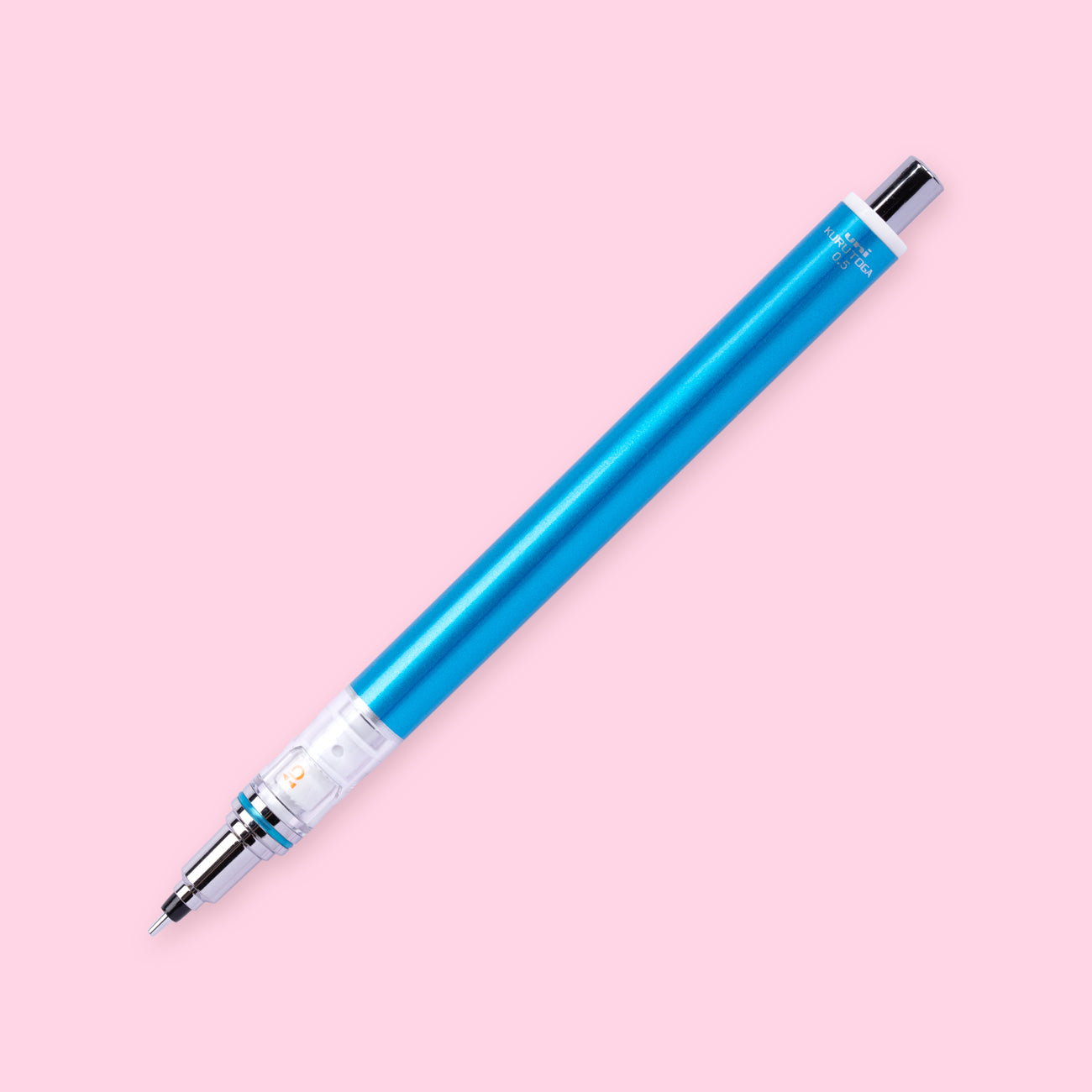 Uni Kuru Toga Mechanical Pencil 0.5 mm: Auto Rotating Leads - Sky Blue - Stationery Pal