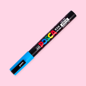 Uni Posca Paint Marker PC-3M - Fine Point - Light Blue - Stationery Pal