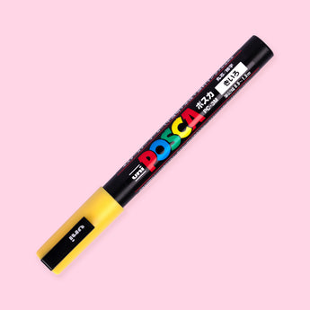 Uni Posca Paint Marker PC-3M - Fine Point - Yellow - Stationery Pal