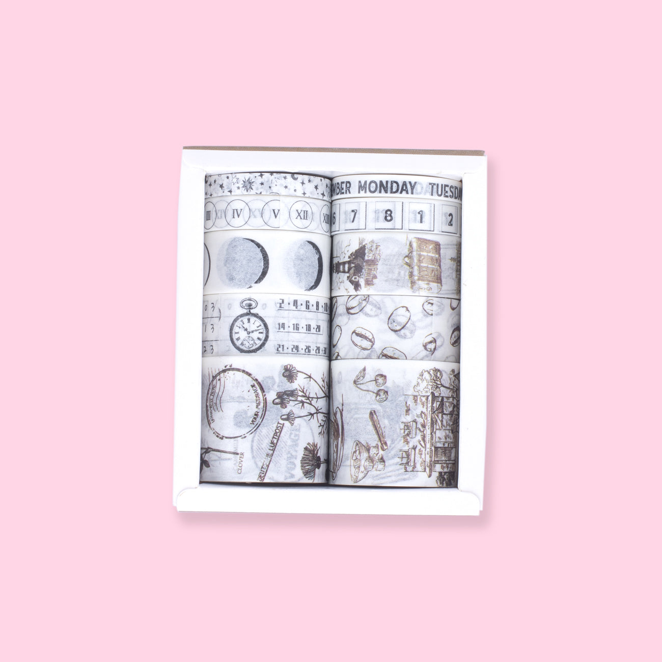 Retro Washi Mask Tape Stickers Set Decorative Bullet Journal
