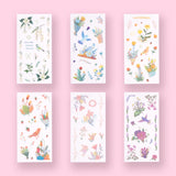 Washi Retro Flower Stickers - Set of 6 - Stationery Pal