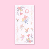 Washi Retro Flower Stickers - Set of 6 - Stationery Pal