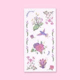 Washi Retro Flower Stickers - Set of 6 - Stationery Pal