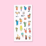 Washi Summer Drink Stickers - Set of 6 - Stationery Pal