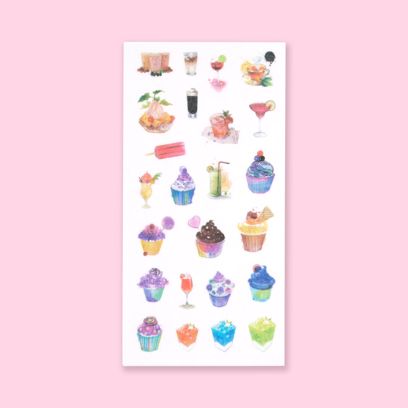 Washi Summer Drink Stickers - Set of 6 - Stationery Pal