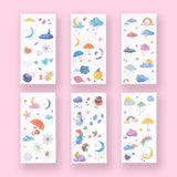 Washi Weather/Mood Sticker - Set of 6 - Stationery Pal