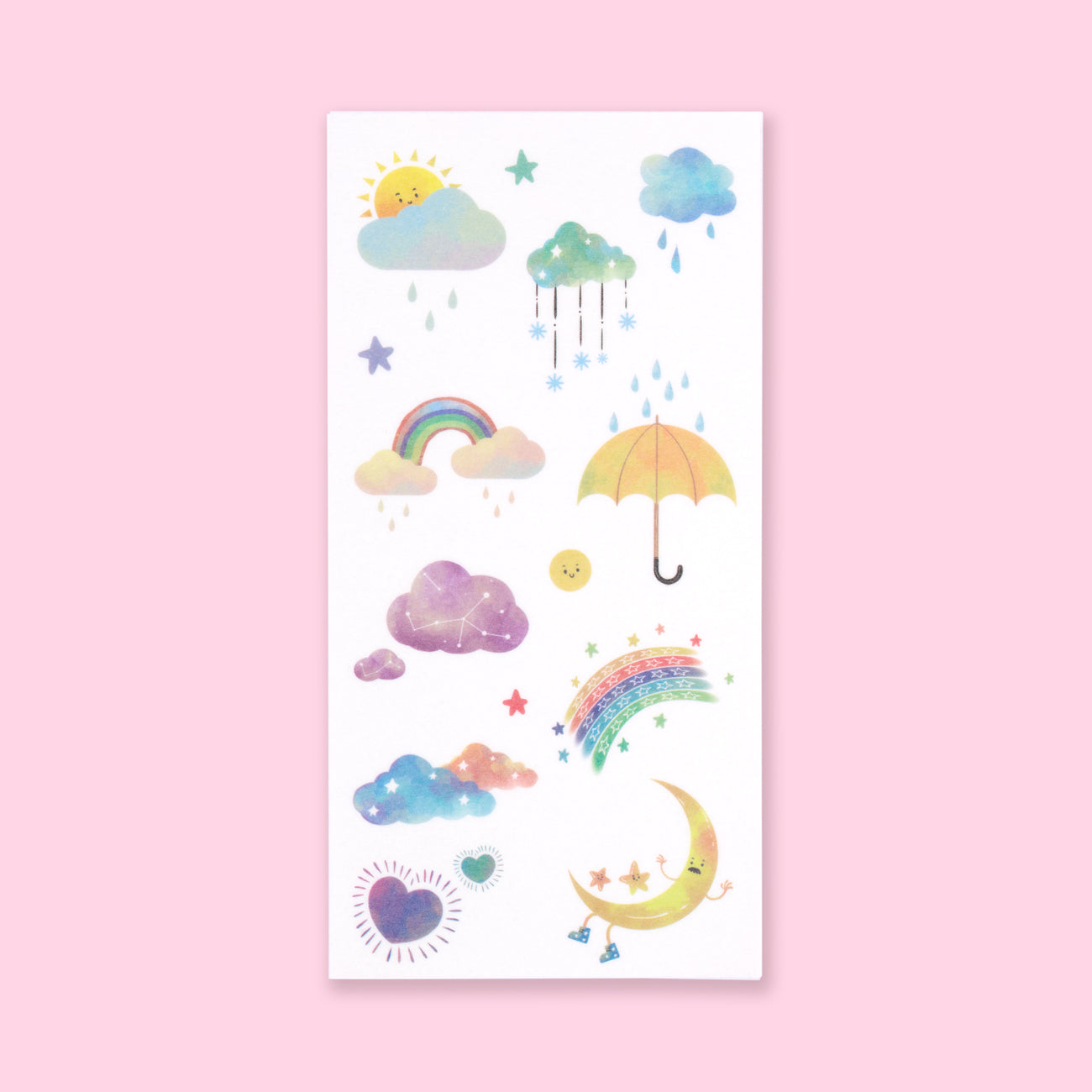 Washi Weather/Mood Sticker - Set of 6 - Stationery Pal