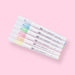 Kuretake Zig Clean Colour Dot Single Marker - Set of 6 - Highlight Colors - Stationery Pal