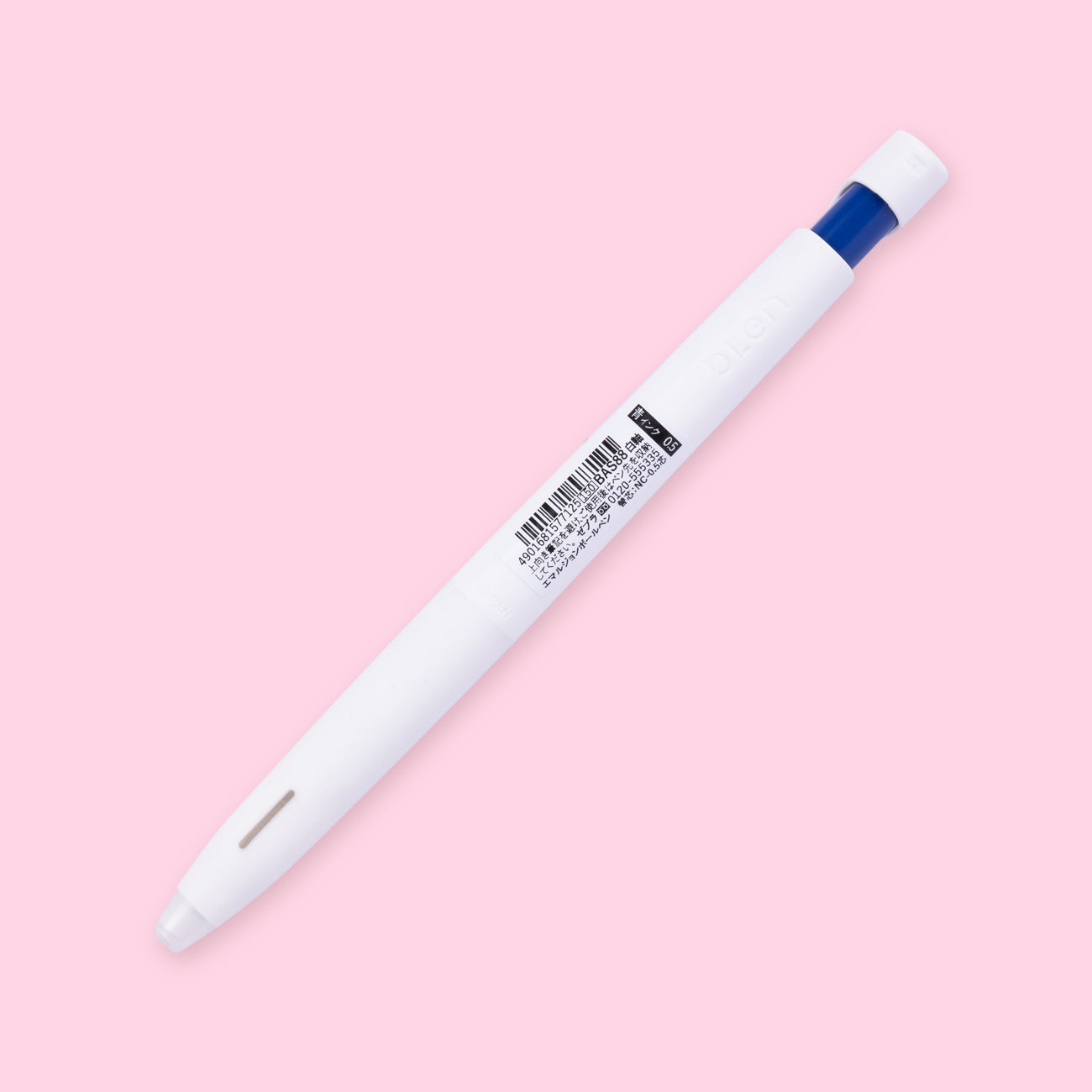 Zebra Blen Pen - 0.5 mm - White Body - Blue Ink