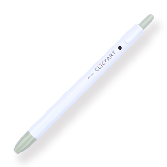 Zebra Clickart Retractable Sign Pen - 0.6 mm - Light Khaki - Stationery Pal