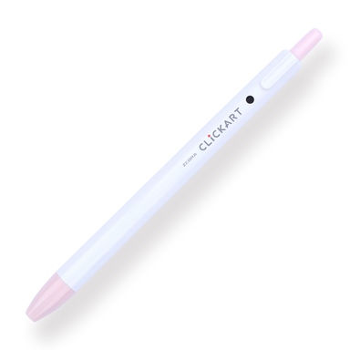 Zebra Clickart Retractable Sign Pen - 0.6 mm - Powder Pink - Stationery Pal