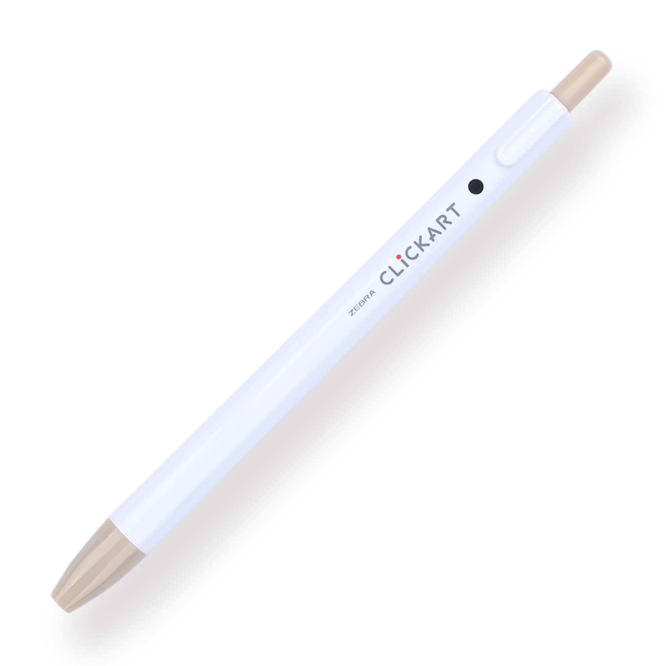 Zebra Clickart Retractable Sign Pen - 0.6 mm - Sand Beige - Stationery Pal