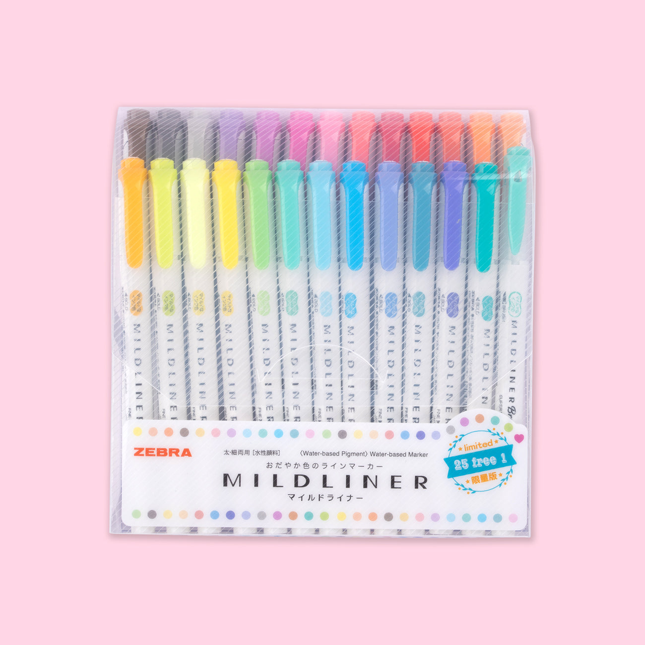 Zebra Pen Lettering Set, Includes 6 Mildliner Highlighters and 6 Brush Pen,  Assorted Colors, 12 Pack