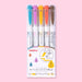 Zebra Mildliner Double Ended Brush Pen - Set of 5 - Warm Color Set
