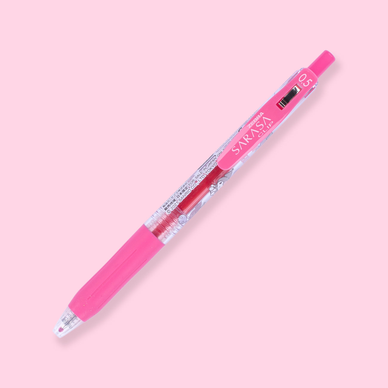 Zebra Sanrio Sarasa Clip Gel Pen - Kuromi - Pink - Stationery Pal