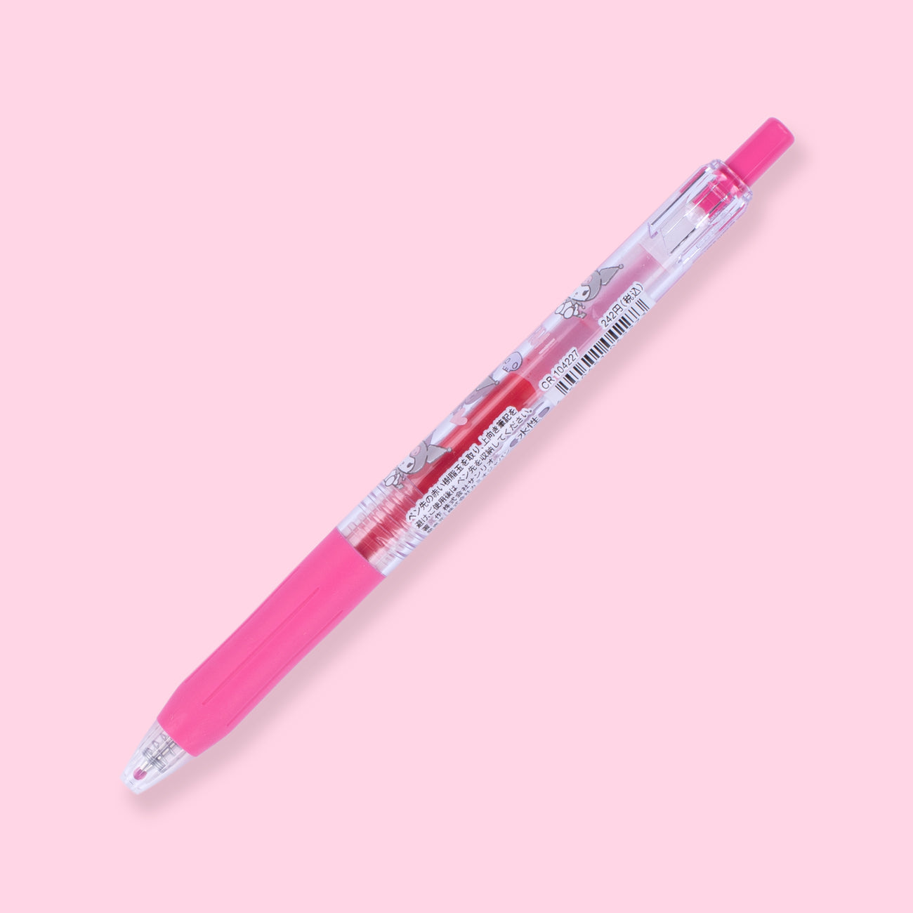 Zebra Sanrio Sarasa Clip Gel Pen - Kuromi - Pink - Stationery Pal