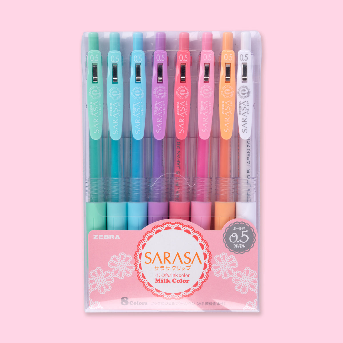 Pre-order] Zebra SARASA Milky Color Pen Set (8 pcs