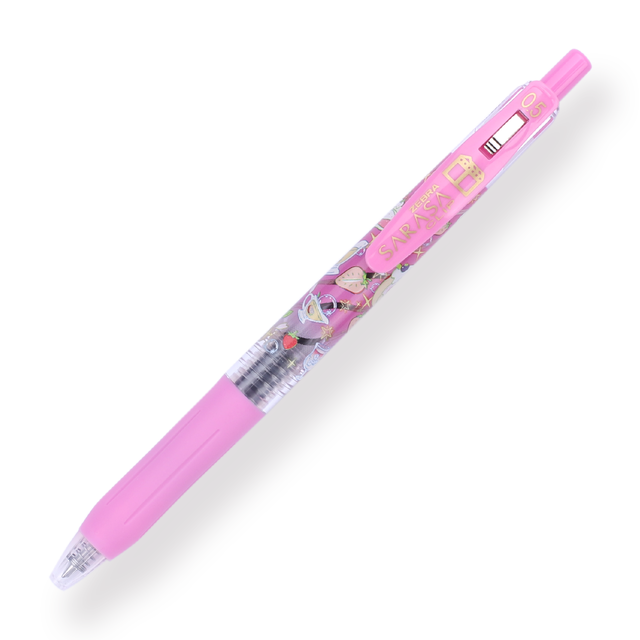 Zebra Sarasa Clip Limited Edition Gel Pen - 0.5 mm - Western Confectionery Series - Pink Body - Stationery Pal