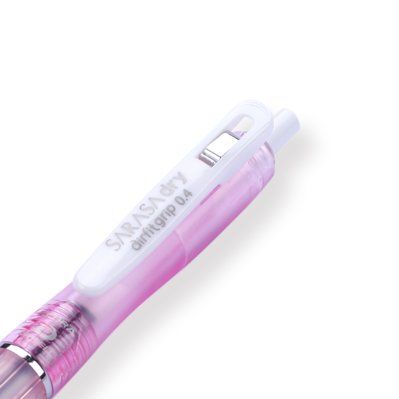 Zebra Sarasa Dry Airfit Ballpoint Pen - 0.4 mm - Black - Pink Body